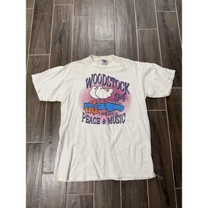 Vintage Woodstock 94 Shirt Men's XL White 2 More Days Peace Music Concert Tour